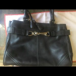Black Coach Leather Purse Handbag